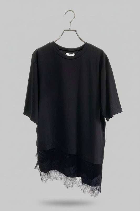 アシメ裾レースTシャツ