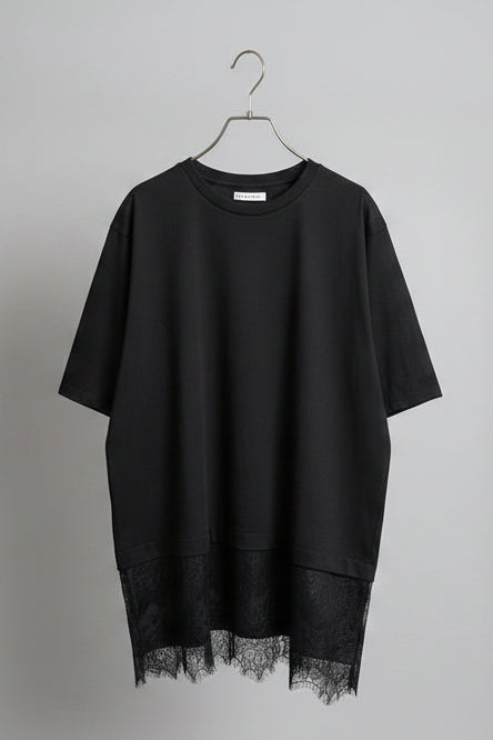アシメ裾レースTシャツ