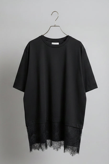 アシメ裾レースTシャツ