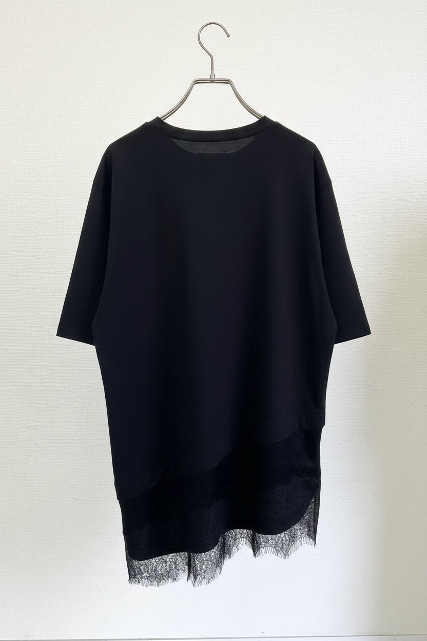 アシメ裾レースTシャツ