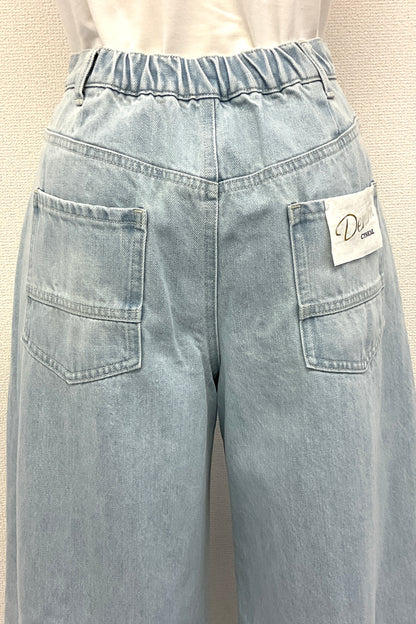 ワイドカーブデニムパンツ