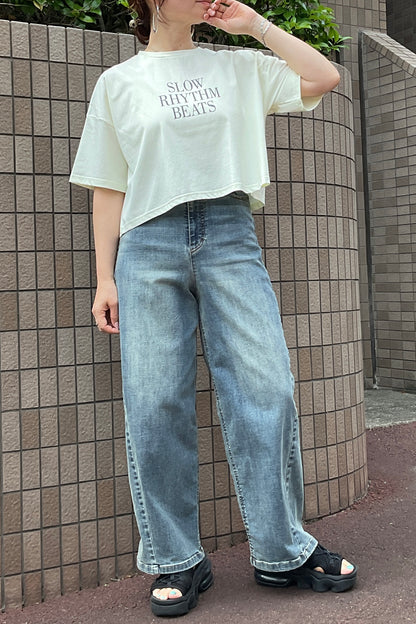 UVショート丈ロゴTシャツ