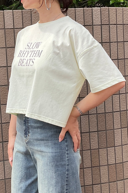 UVショート丈ロゴTシャツ