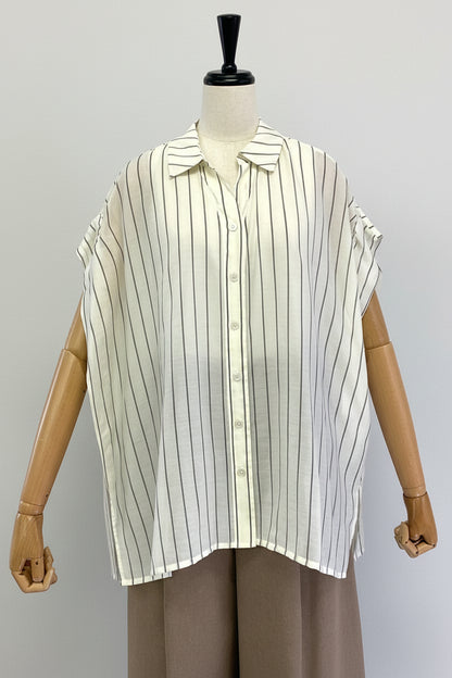 〈20%OFF〉バックリボンシアーシャツ