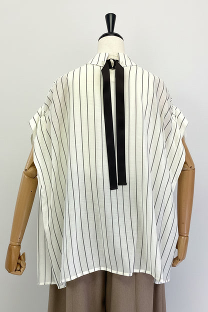 〈20%OFF〉バックリボンシアーシャツ