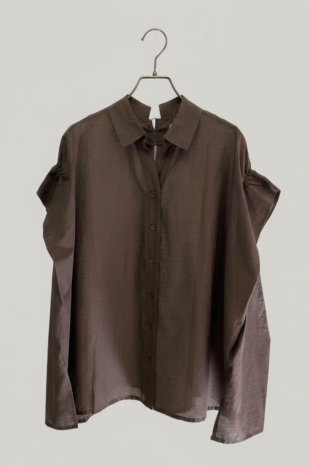 〈20%OFF〉バックリボンシアーシャツ