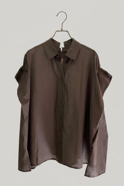 〈20%OFF〉バックリボンシアーシャツ