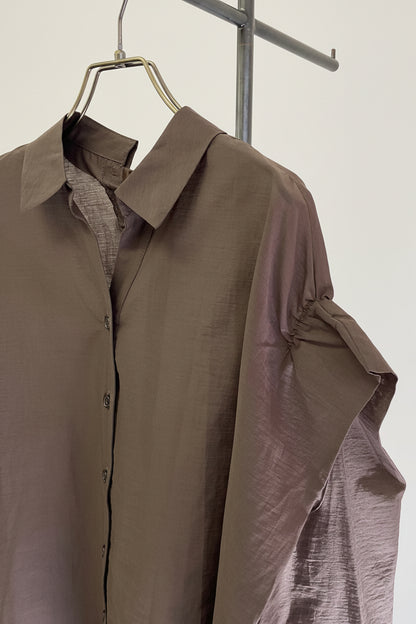 〈20%OFF〉バックリボンシアーシャツ