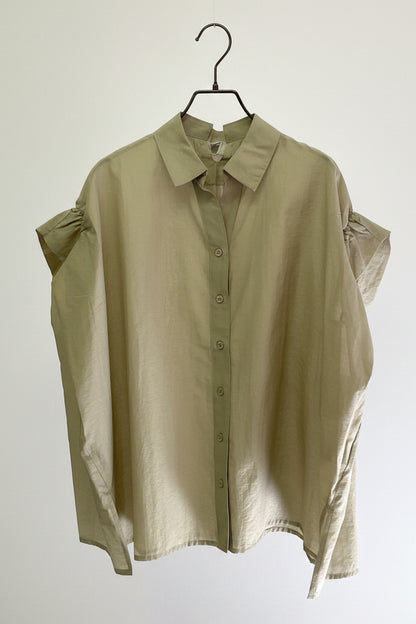 〈20%OFF〉バックリボンシアーシャツ