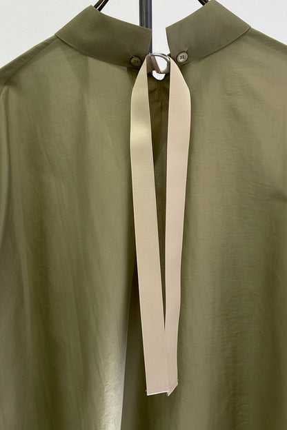 〈20%OFF〉バックリボンシアーシャツ