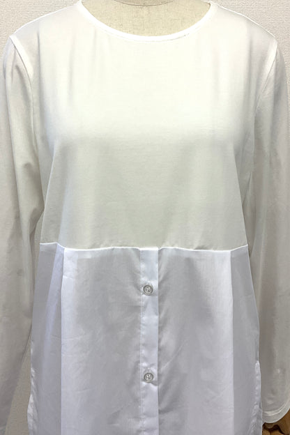 布帛切り替えロングＴシャツ