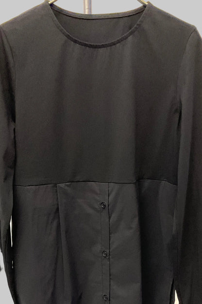 布帛切り替えロングＴシャツ