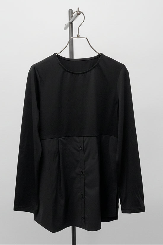 布帛切り替えロングＴシャツ