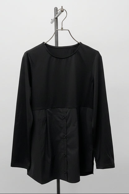布帛切り替えロングＴシャツ