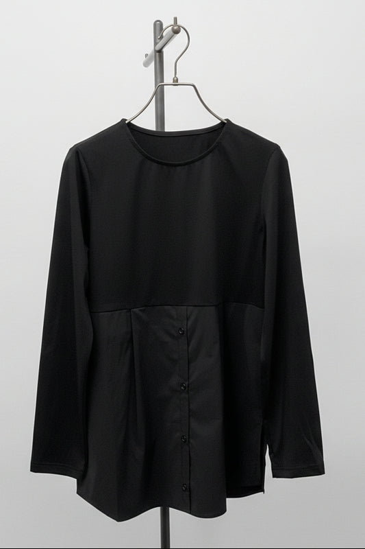 布帛切り替えロングＴシャツ