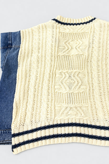 ドッキングデニムカーディガン