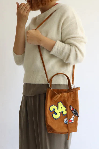 ワッペンスエードミニトートバッグ