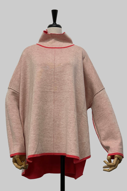 リバーシブルポンチョフウプルオーバー