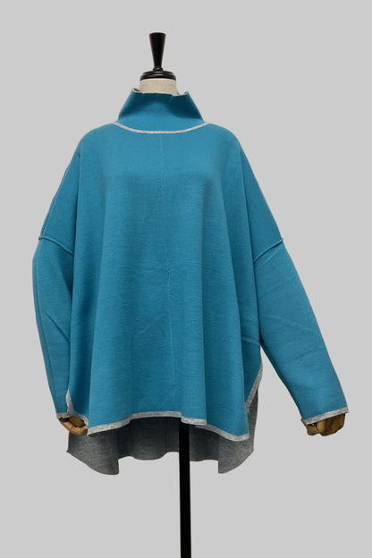 リバーシブルポンチョフウプルオーバー