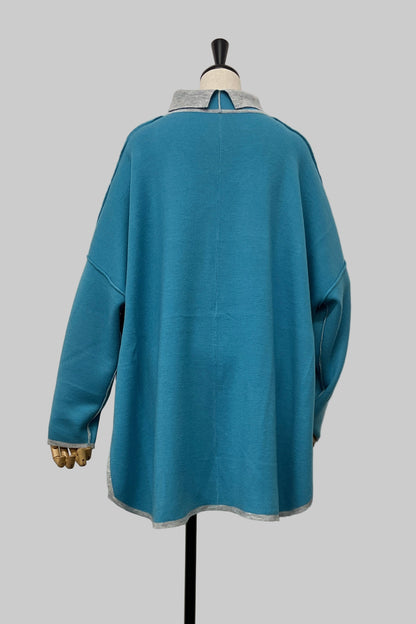 リバーシブルポンチョフウプルオーバー