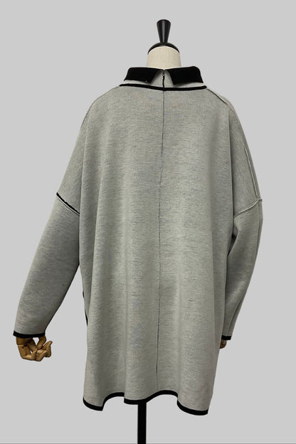 リバーシブルポンチョフウプルオーバー