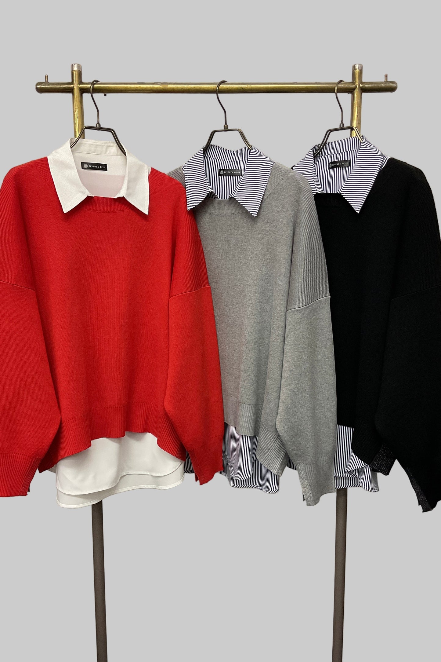 ［予約］ユルニットセットレイヤードプルオーバー