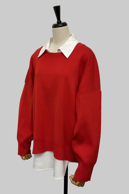 ［予約］ユルニットセットレイヤードプルオーバー