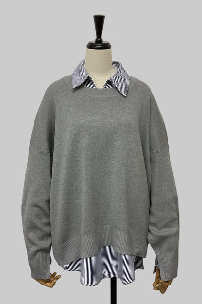 ［予約］ユルニットセットレイヤードプルオーバー