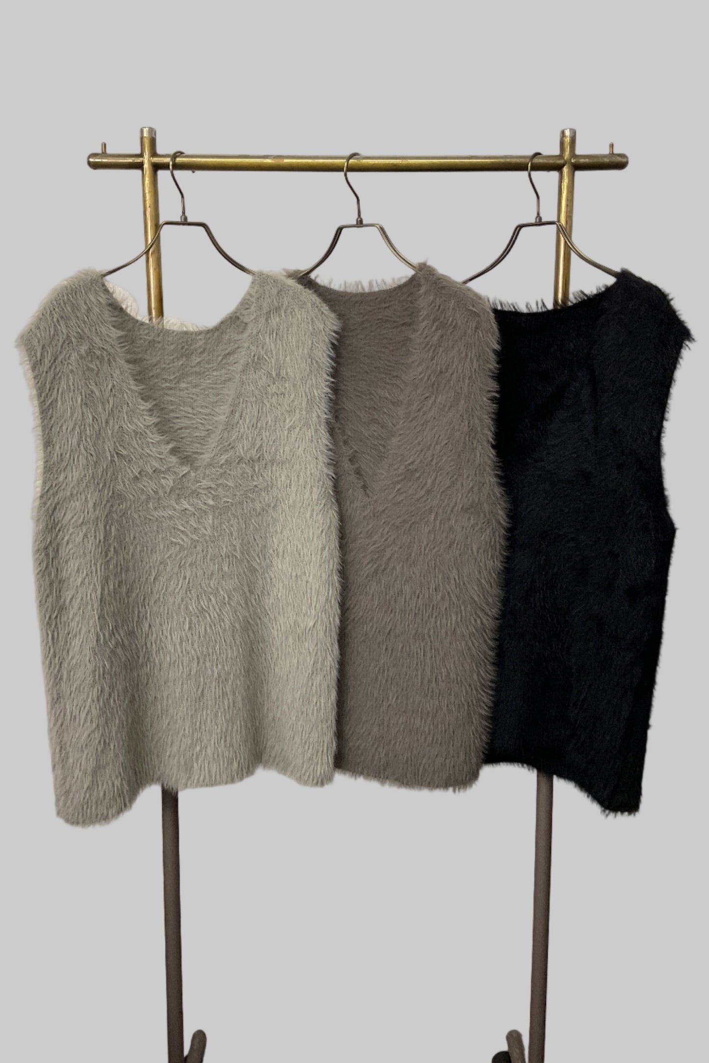 ［ＮＥＷ］シャギーベストセットワンピース