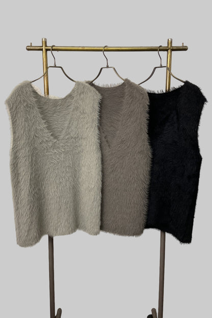 ［ＮＥＷ］シャギーベストセットワンピース