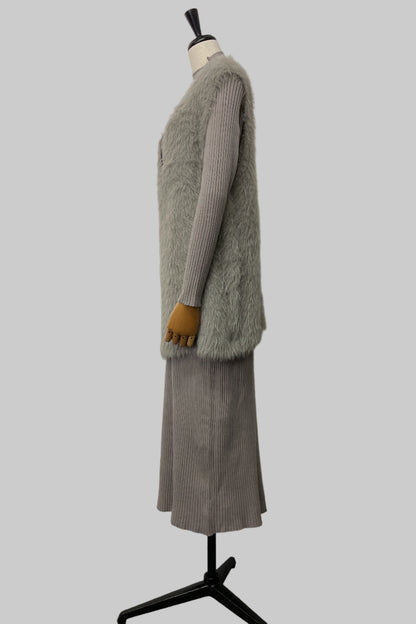 ［ＮＥＷ］シャギーベストセットワンピース