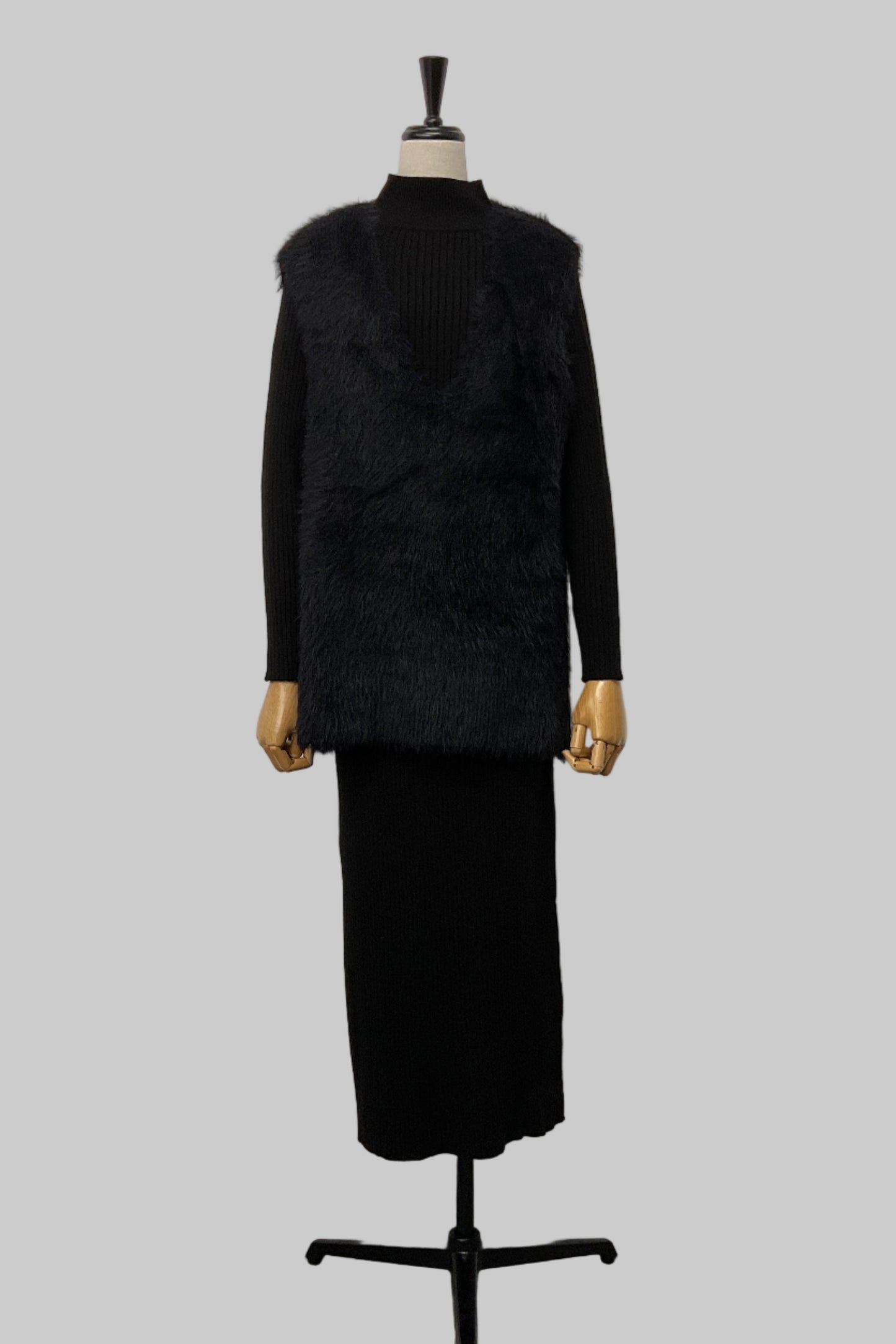 ［ＮＥＷ］シャギーベストセットワンピース