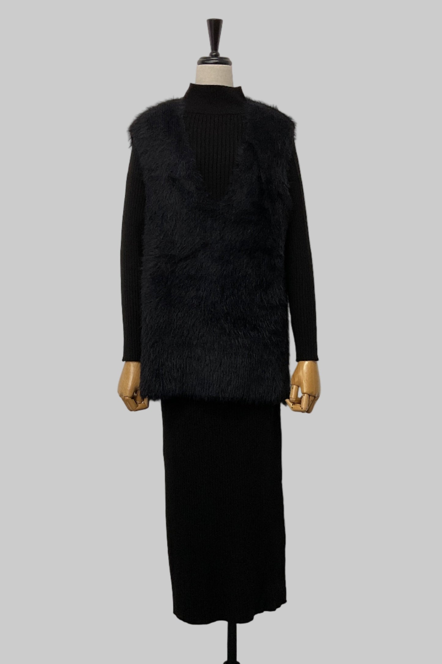 ［ＮＥＷ］シャギーベストセットワンピース