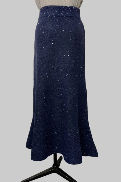 ＜20%OFF＞スパンコールニットスカート