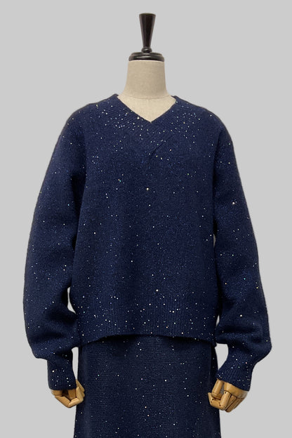 ［予約］2WAYスパンコールニット