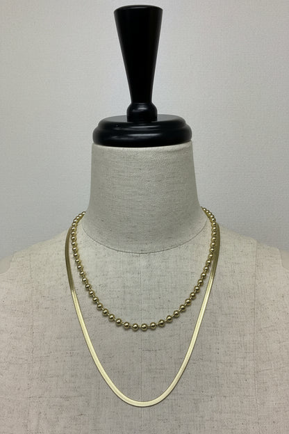 ［ＮＥＷ］ボール＊スネークチェーンネックレス