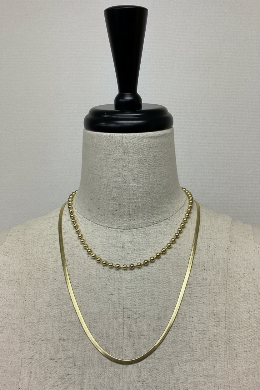 ［ＮＥＷ］ボール＊スネークチェーンネックレス