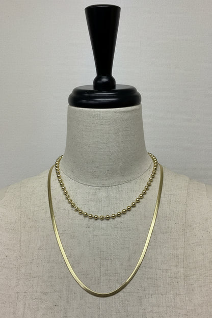 ［ＮＥＷ］ボール＊スネークチェーンネックレス