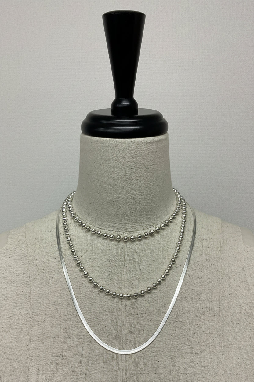 ［ＮＥＷ］ボール＊スネークチェーンネックレス