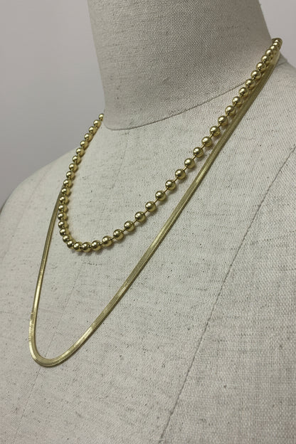 ［ＮＥＷ］ボール＊スネークチェーンネックレス