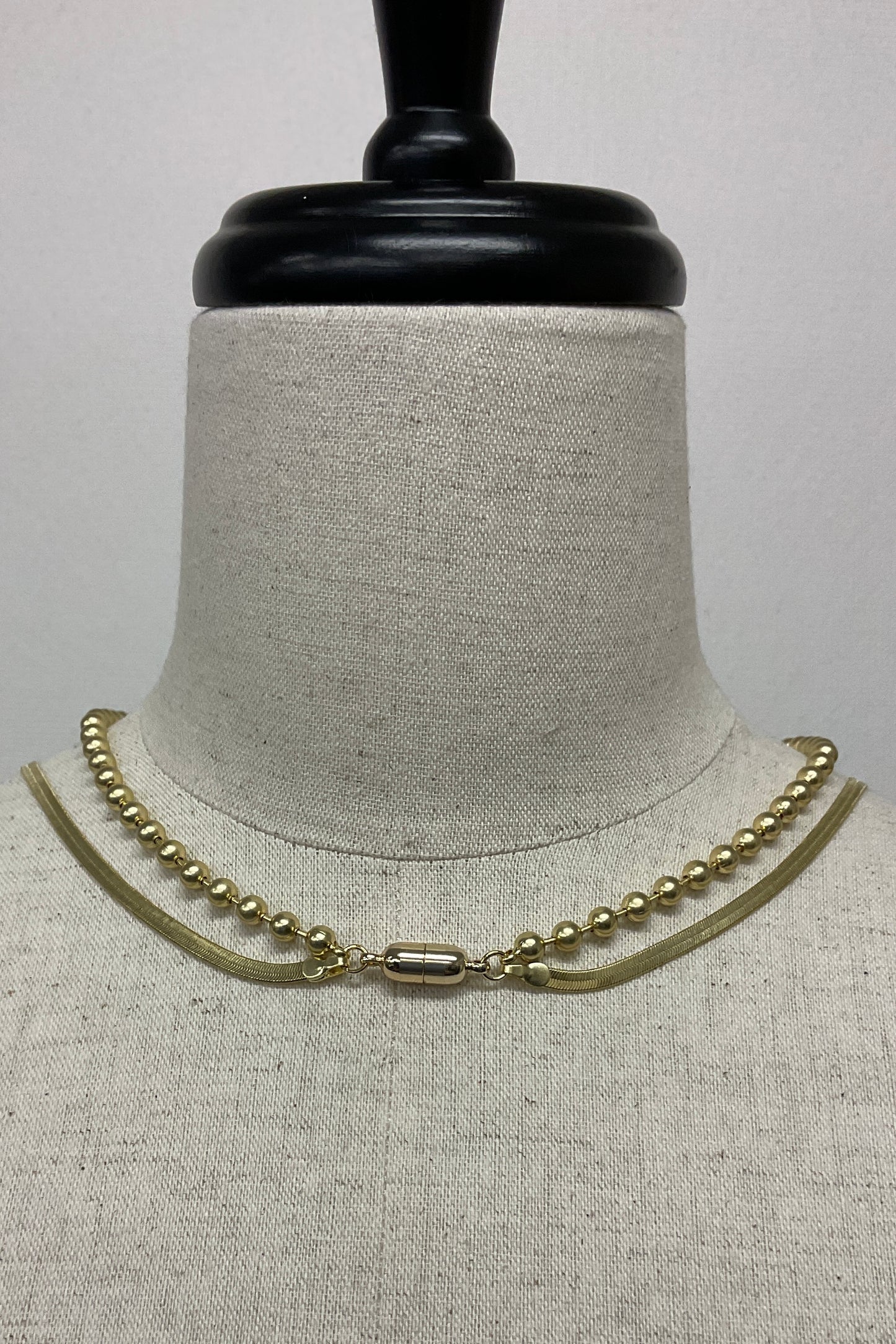 ［ＮＥＷ］ボール＊スネークチェーンネックレス