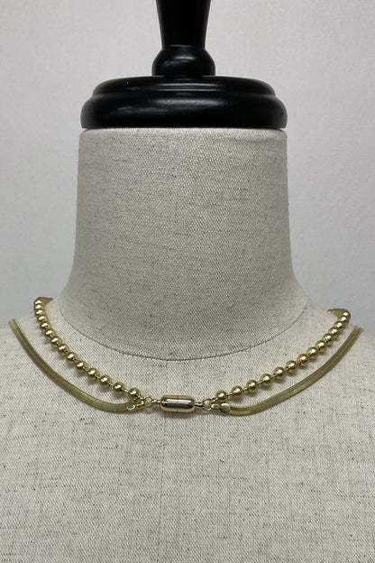 ［ＮＥＷ］ボール＊スネークチェーンネックレス