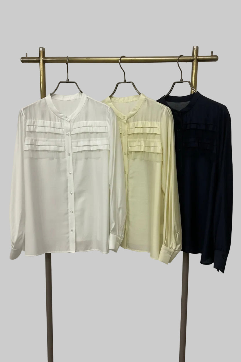 チュールフリルブラウス