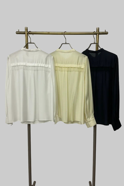 チュールフリルブラウス