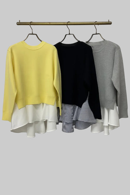 ニットセットレイヤードプルオーバー