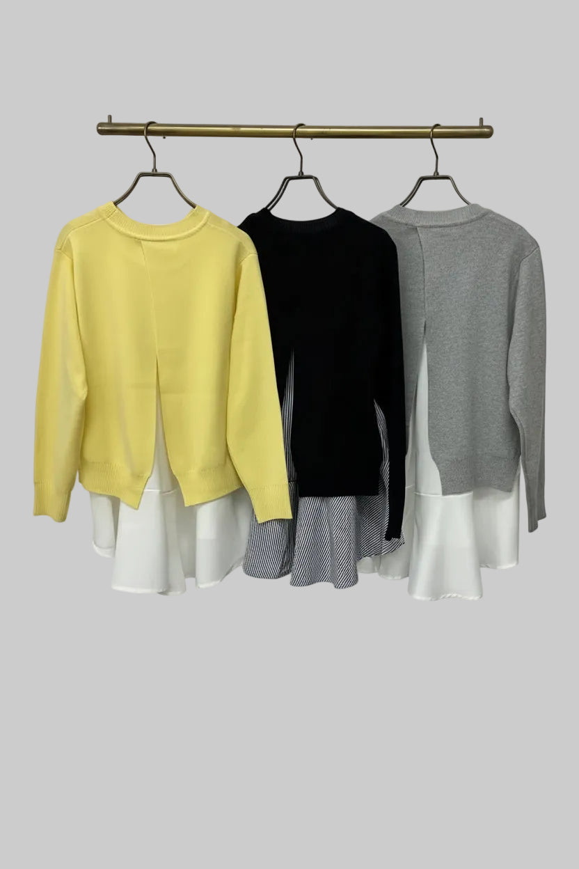 ニットセットレイヤードプルオーバー