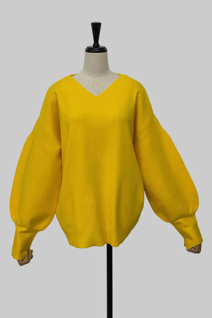 ヤワモチポワンソデVネックプルオーバー