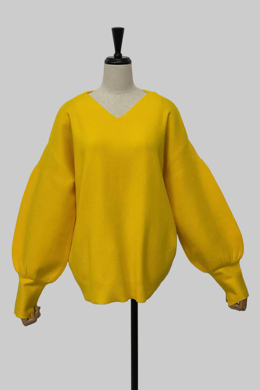 ヤワモチポワンソデVネックプルオーバー