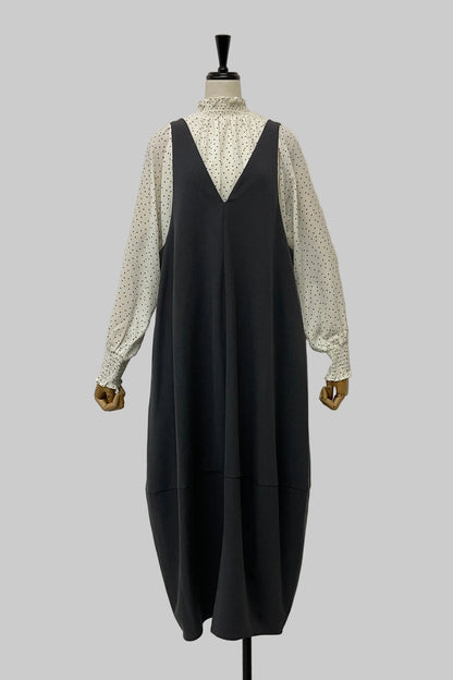 〈20%OFF〉シアバターコクーンジャンパースカート