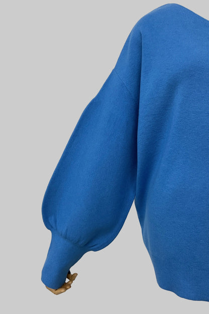 ヤワモチポワンソデVネックプルオーバー